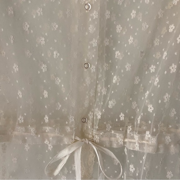 Vintage Gunne Sax by Jessica sheer peplum blouse - Picture 4 of 4